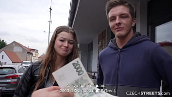 Teen girl from CzechStreets gets anal and creampie from stranger for money
