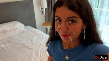 Step-sister's defeat leads to public humiliation with facial cumshot